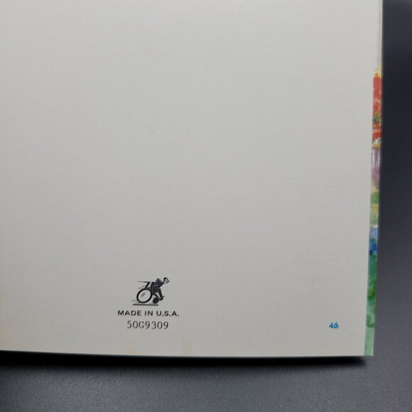 Vintage Greeting Card USA Flag Front Porch with Flowers Art Unused Envelope - Picture 5 of 6